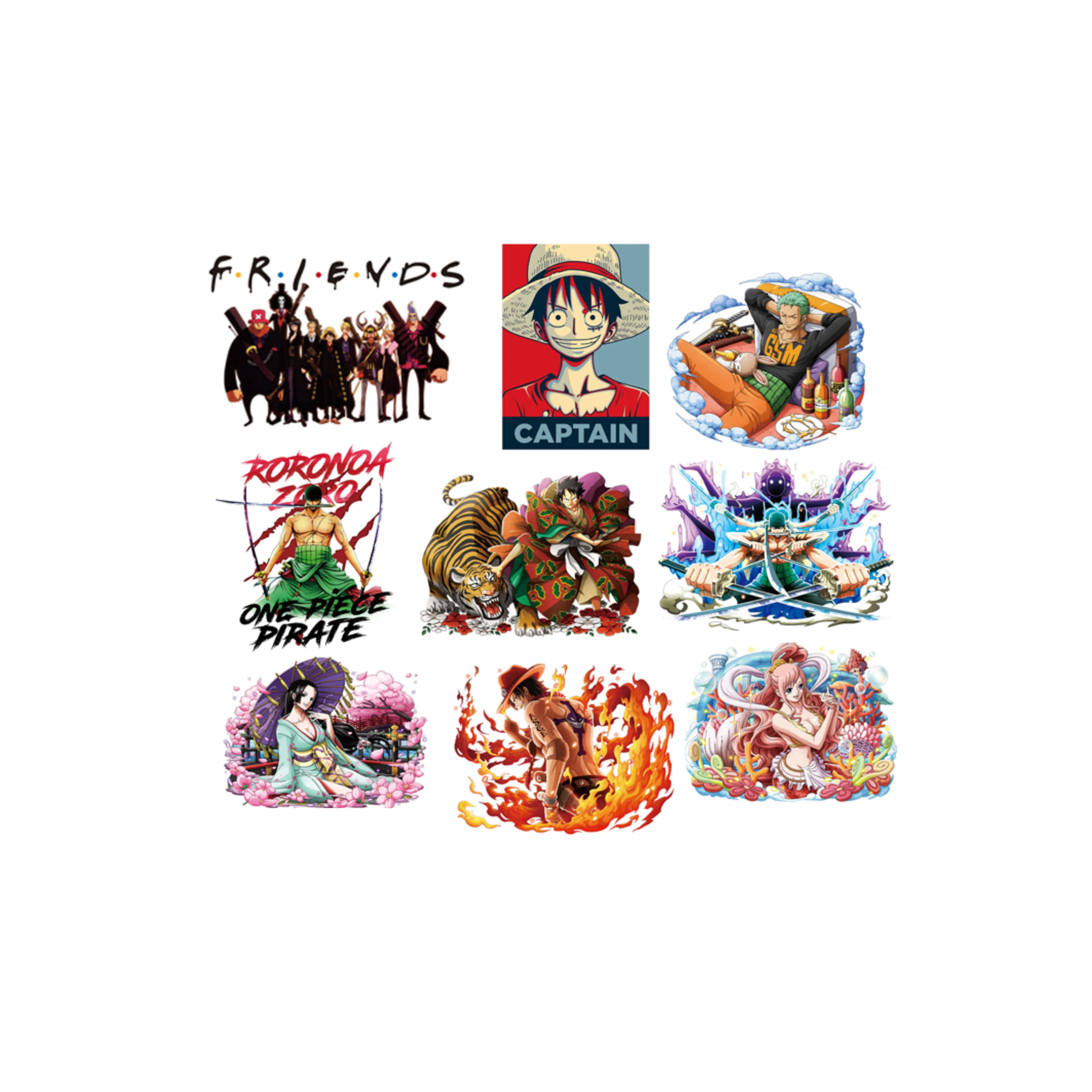 Stripe for jacket Anime One Piece Patch Portgas D Ace Iron-on transfers for clothing Diy Roronoa Zoro thermal transfer sticker