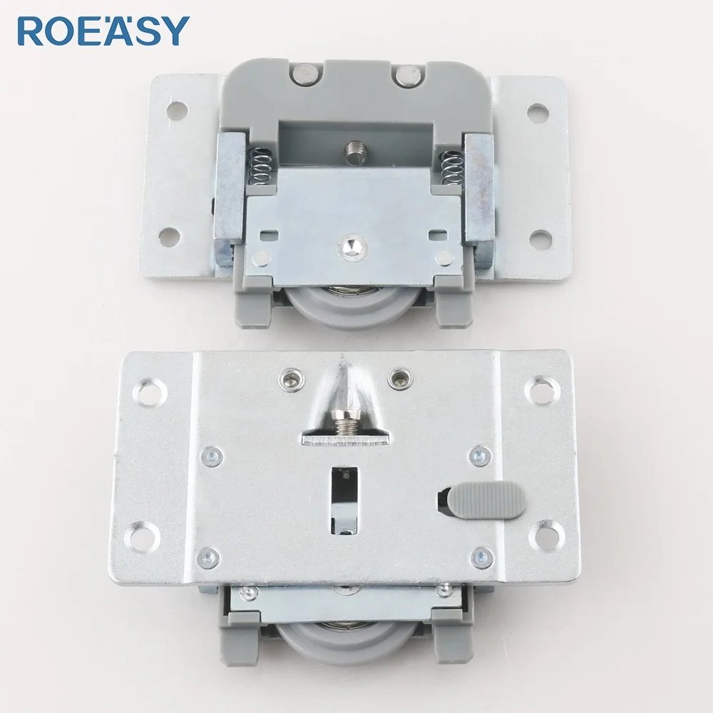 Двойная деревянная дверь ROEASY Регулируемый мягкий закрывающийся ролик раздвижные фитинги колеса дверной для шкафа