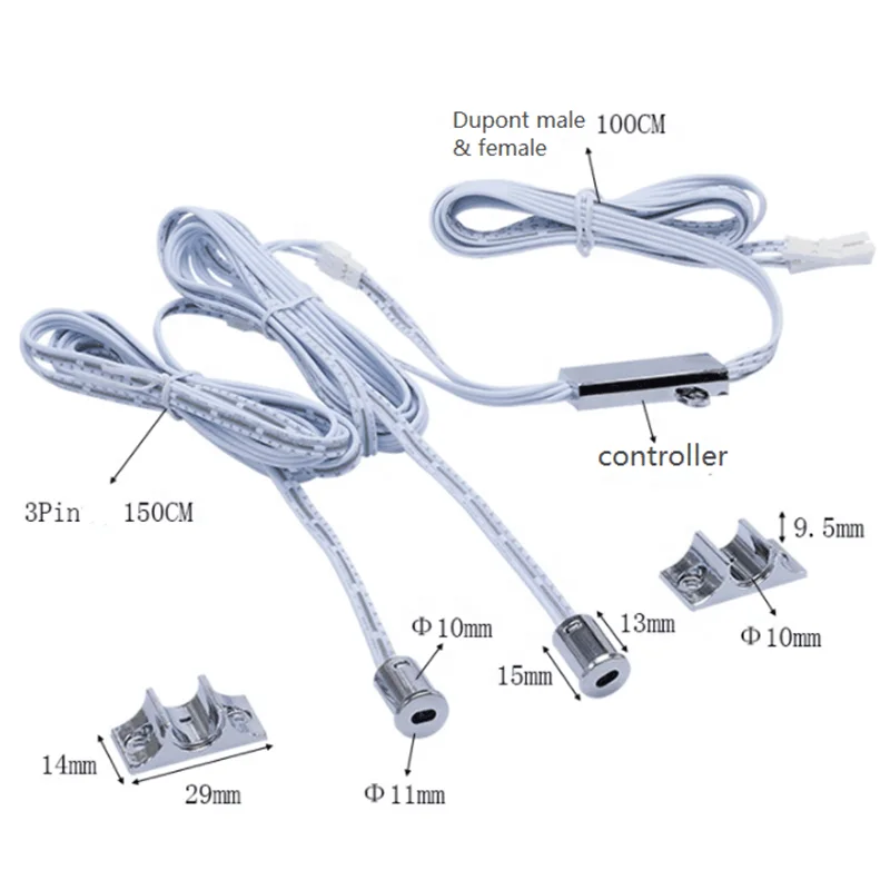 12V 60W 24V 120W Single Double Mini Small Size Door Indrard Sensors Cabinet Door Contact Recessed Wardrobe Door Sensor Switch