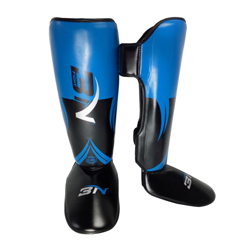 BN Promotion MMA Muay Thai Kick Boxing Custom logo Design Shin Instep Guards Profession  Protective Boxing Thicken Shinguards