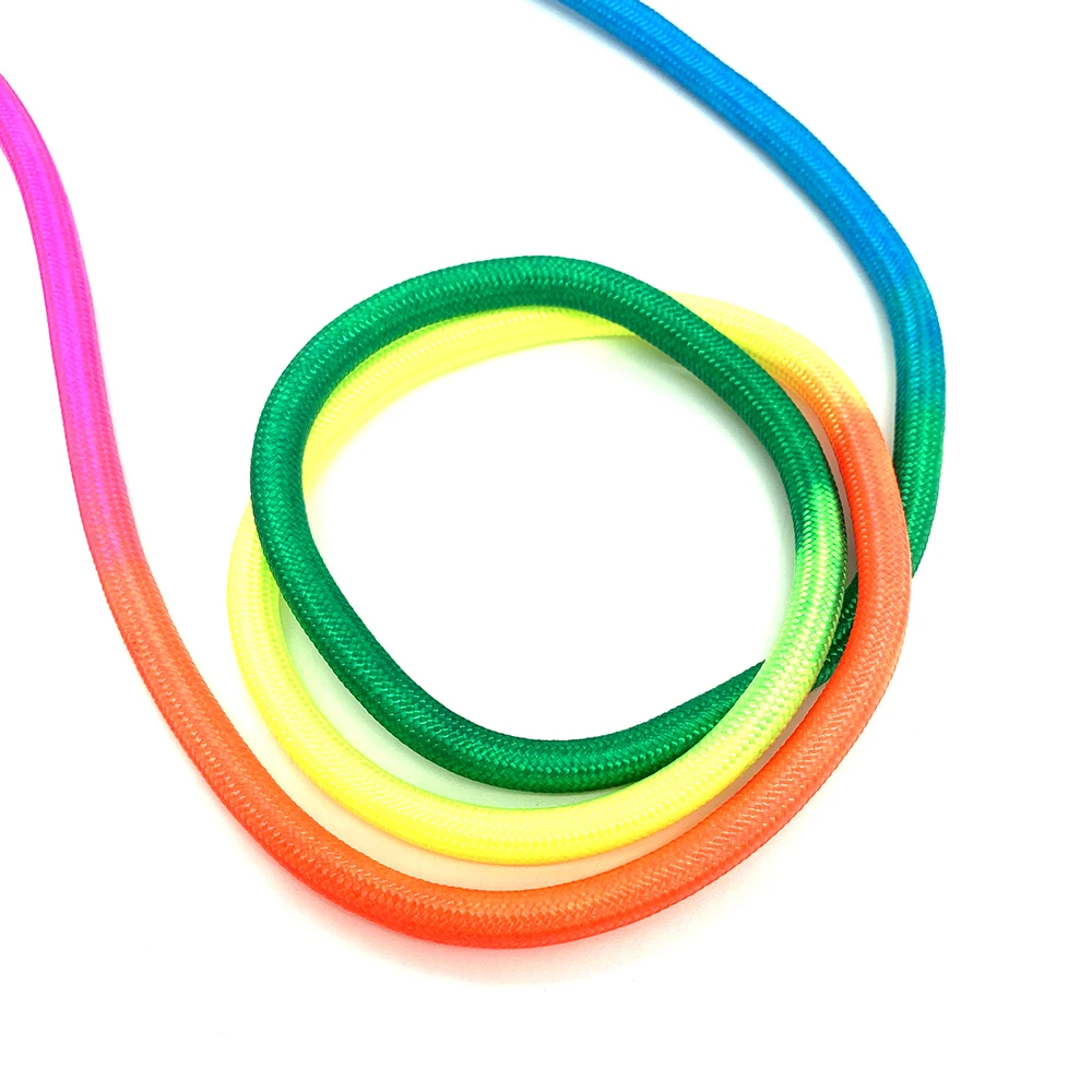 Hanyang OEM Custom rainbow gradient multifunction Nylon small pet dog leash rope for big dog