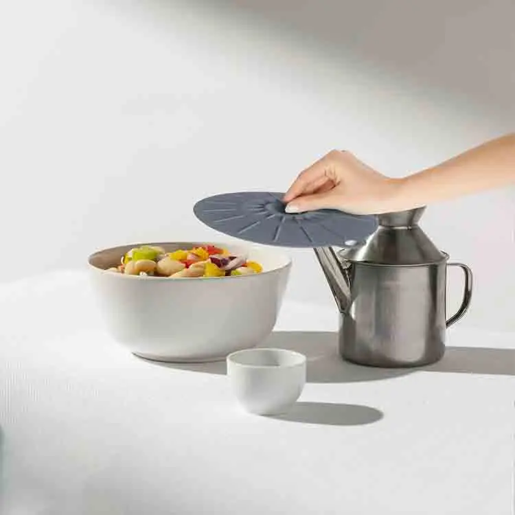 5PCS Silicone Pot Lids 5-14 Inch BPA Free Splatter Protection Microwave Suction Cover for Pots