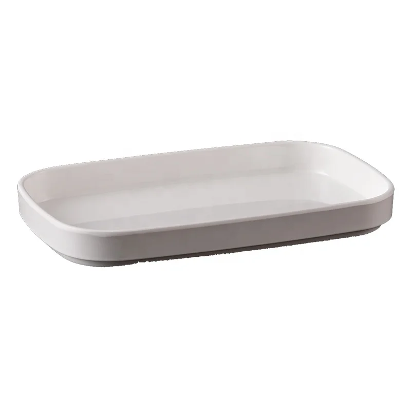 Hot Pot Restaurant barbecue Food Serving Buffet plate 8.8 Inch Stack Rectangular melamine dish