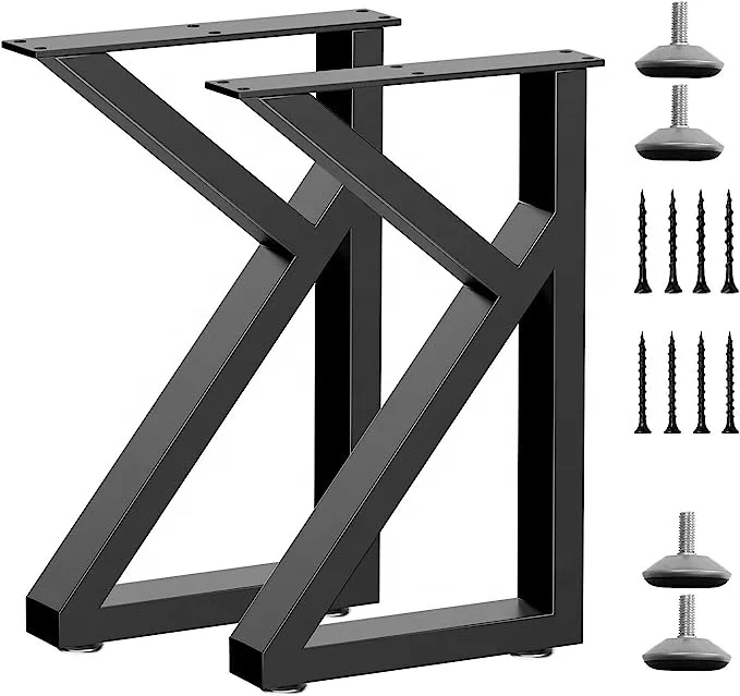 K-shaped cast iron legs Industrial country style metal table legs Heavy iron chair with long legs
