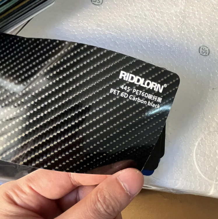 Anti-scratch Door Guard Sticker PET5D6D simulated carbon fiber coated with glossy matte carbon fiber vinyl film car sticker