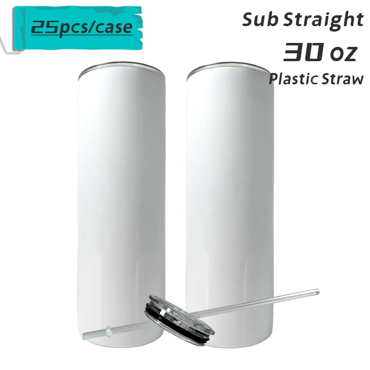 RTS Бесплатная доставка, кружка из нержавеющей стали, сублимационные чашки, США, склад, тонкие, прямые, пустые чашки, продажа по чехлу