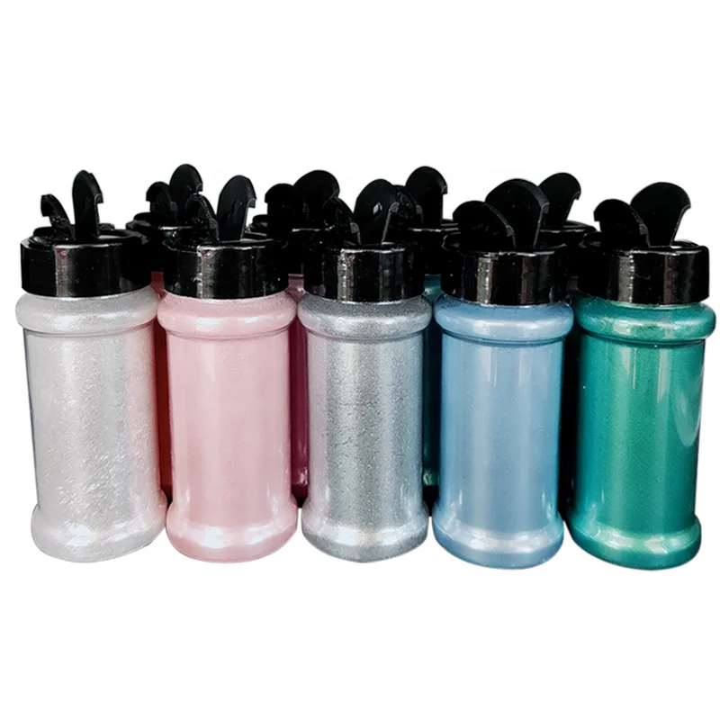 OEM 50g Mica Powder butterfly bottle Pearlescent Pigment Multi Color Mica Powder For Resin Art DIY