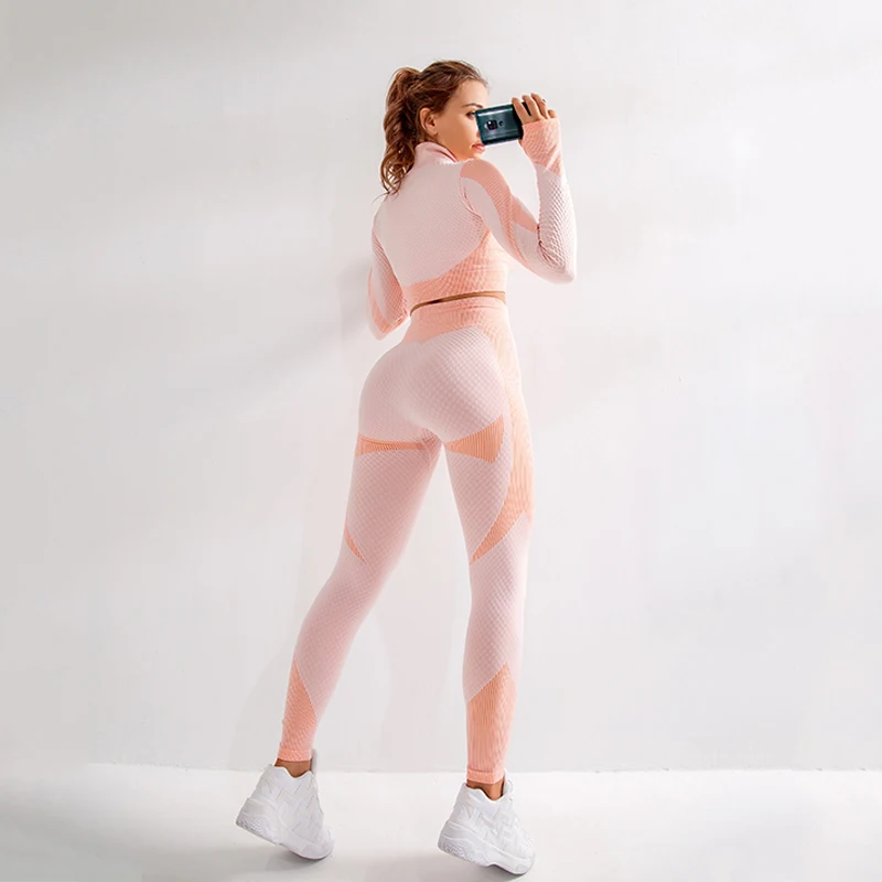 Sport Leggings Set For Women Sports Bra Yoga Plus Size Leggings High Waist Women Fitness Workout Clothing Yoga Sets Fitness