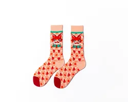 2021 Wholesale  Japanese Style Fashion Cute Cartoon Breathable Cotton Cat Animal Women Calcetines Tube Crew Socks