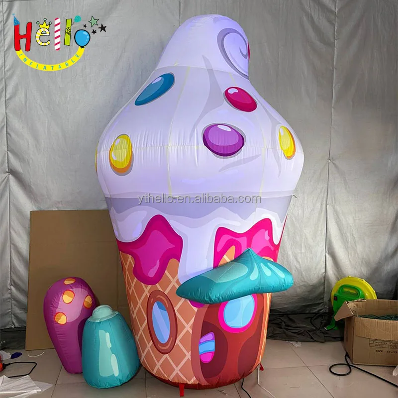 2023 Hot sale giant inflatable ice cream cone, custom ice cream inflatable for advertising