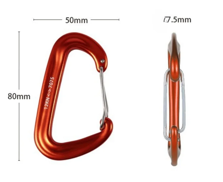 2024Customized Screw Lock Carabiner Clip Aluminum Climbing D-ring 5kn Snap Hook China Heavy Industry