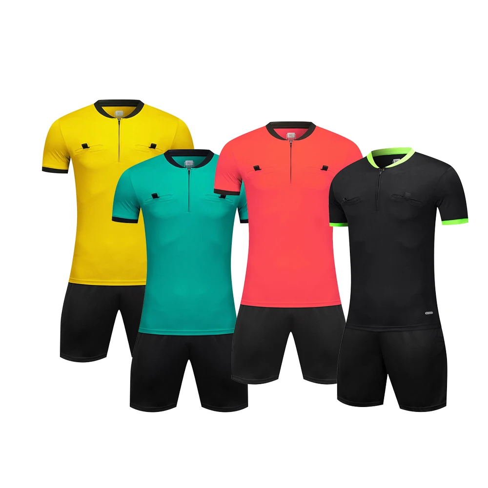 New Breathable Soccer Referee Uniforms Professional Customized Wholesale Referee Clothing