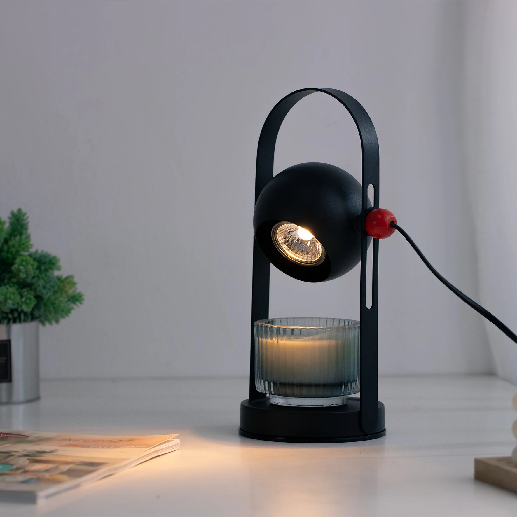 Ecommerce platform Home Decor Timer Wax Warmer Lamp Bedside Adjustable Height Dimmer 120V Electric Candle Warmer Lamp for Woman