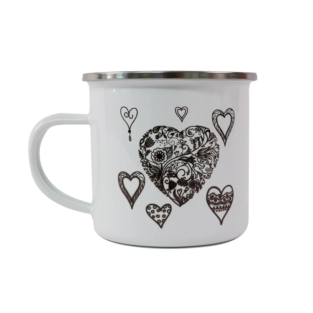 Promo top sale metal camping enamel mug custom logo