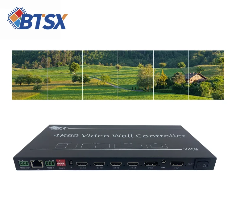 Saling 2x4 2x6 3x4 video wall controller  4k 8k HDMI  tv rotating splicing processor  1x9 3x3 2x9 3x6 HD videowall controller