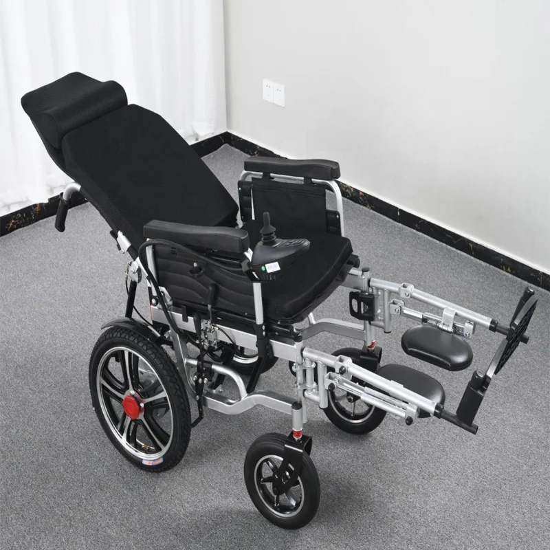 hot selling aluminum alloy lightweight wheelchair folding power remote control electric wheelchair
