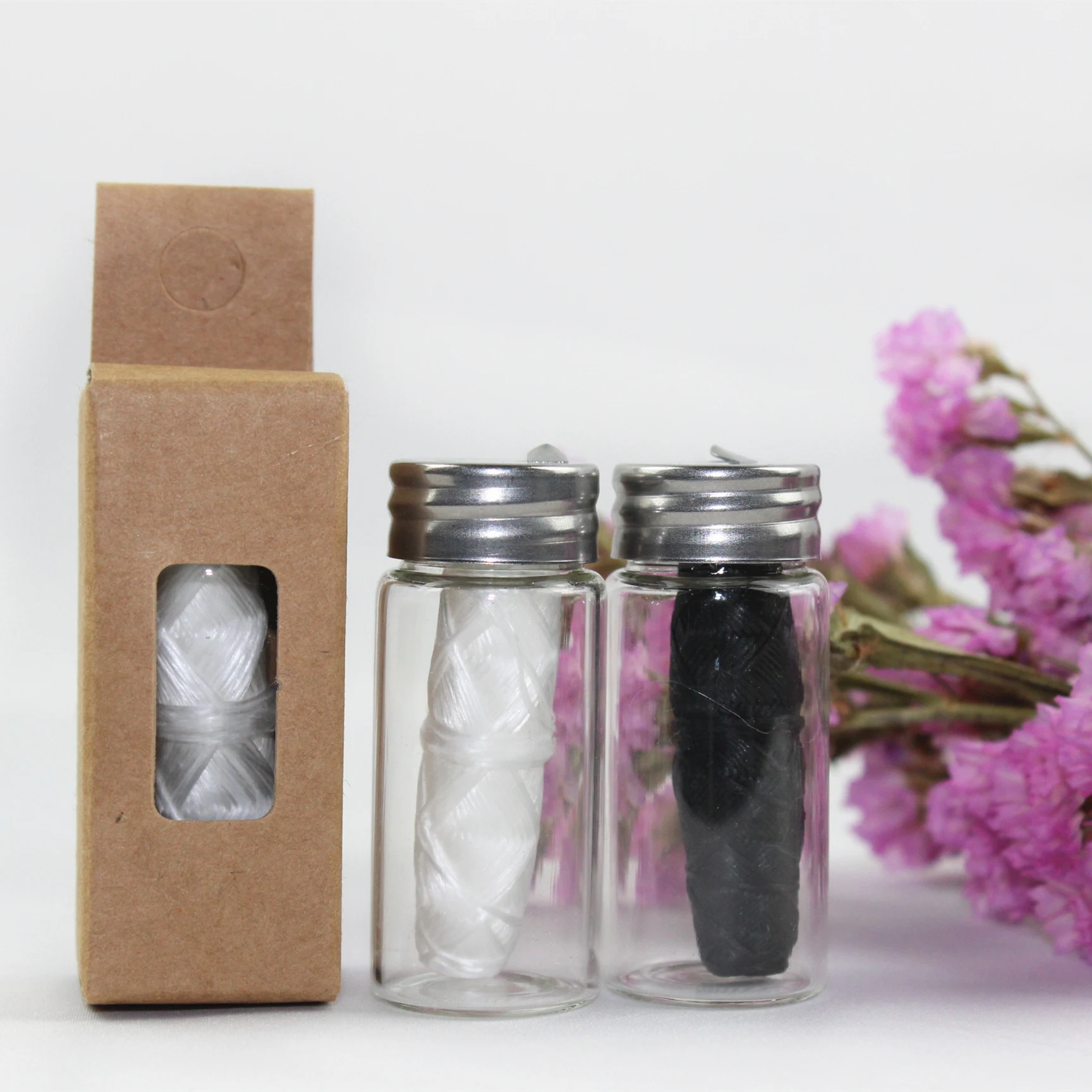  Экологичная зубная нить Zero Waste стеклянная упаковка 100% биоразлагаемая из натурального шелка