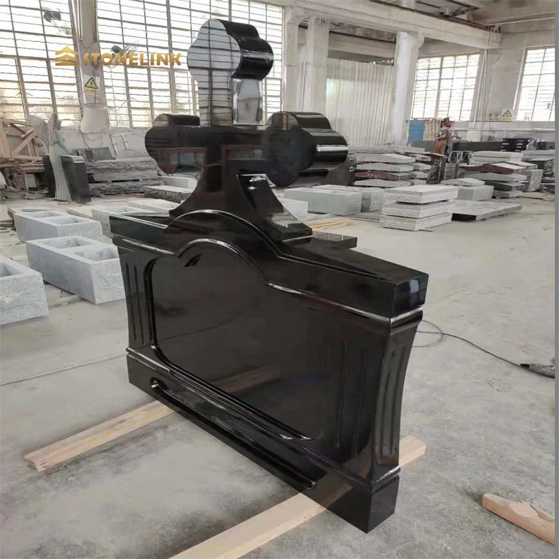 Stonelink Factory Wholesale Price Romania Style Grave stone Grey Granite Engraving Tombstone Headstone For Graves