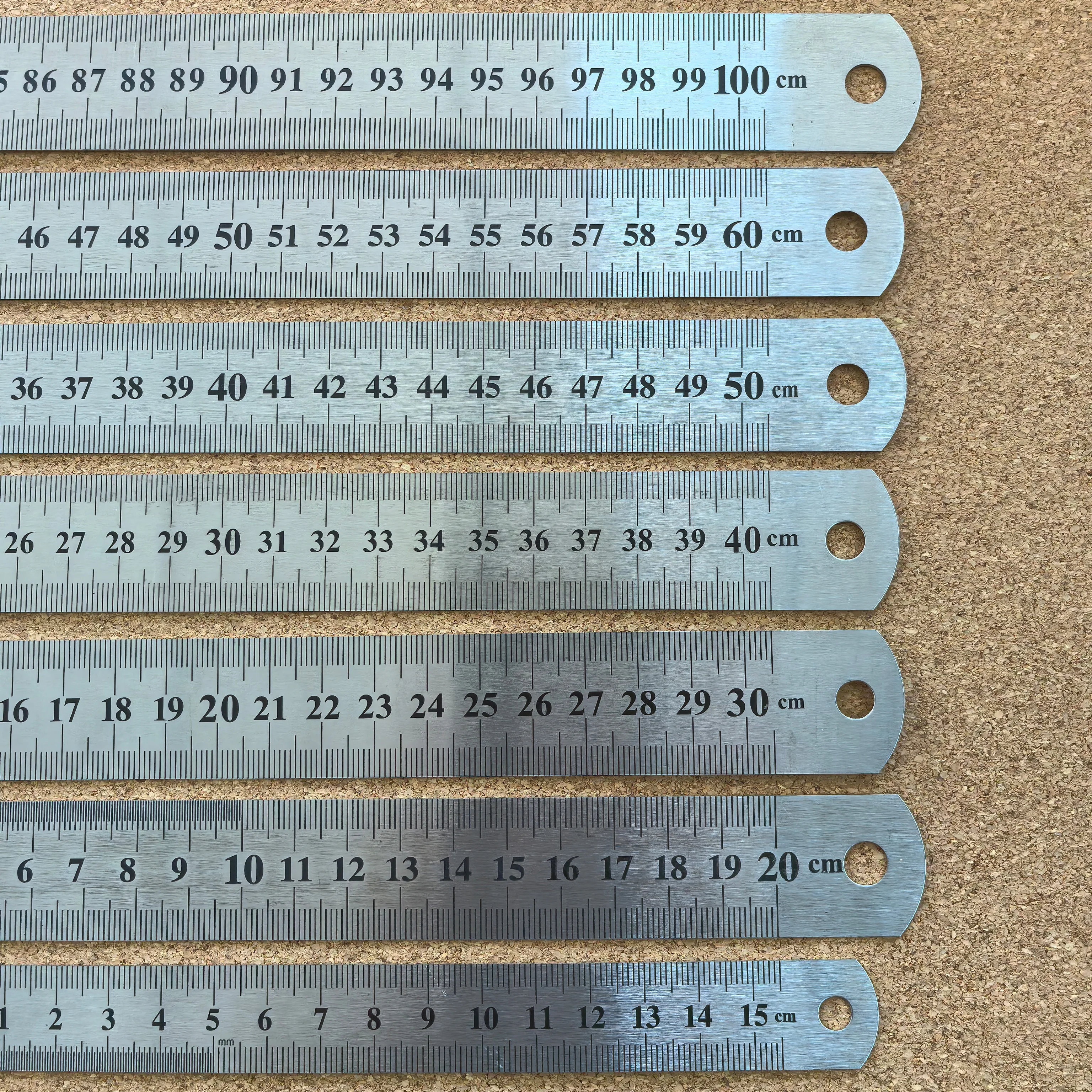 Stainless Steel Straightedge  Metric Feet 20cm/8inch 0.5mm Thick Ruler