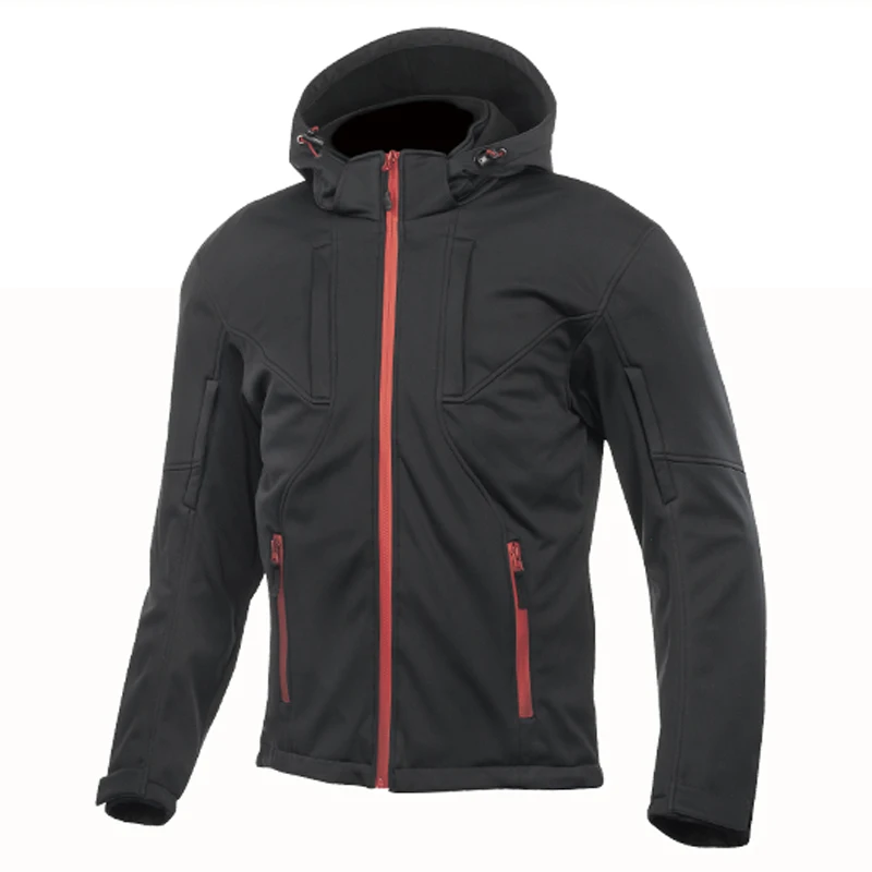 Custom Casual Motorcycle Jackets with Detachable Hat Warm Inner Liner Motorcycle Hoodie Jacket