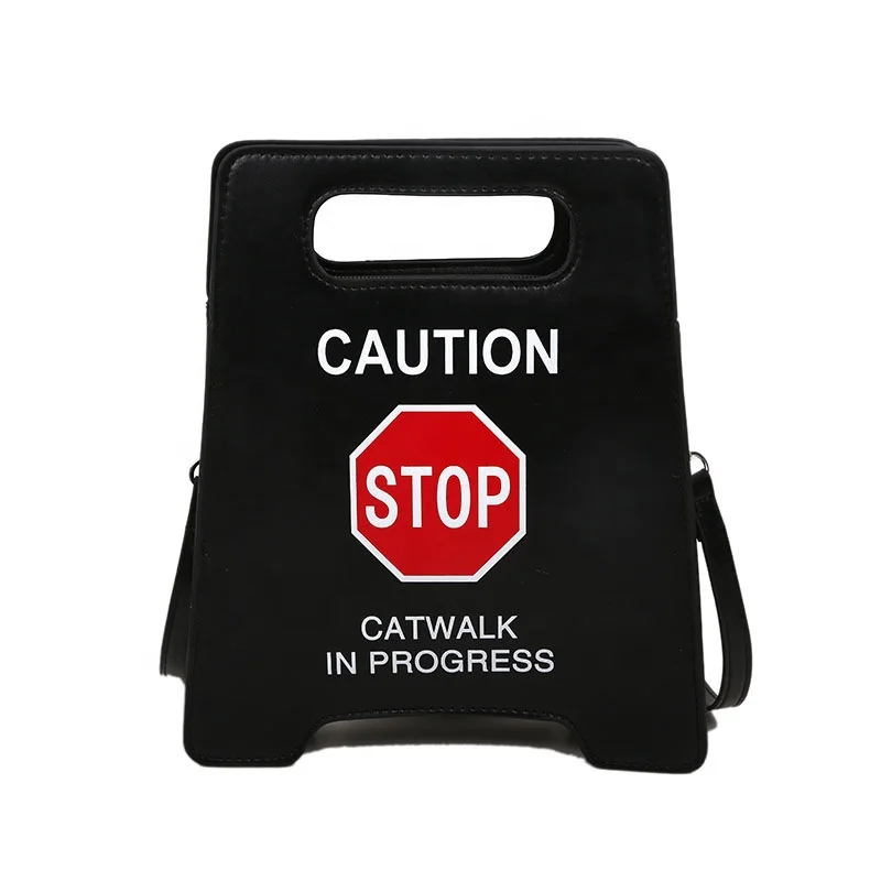 New Arrivals Funny Warning Signs Crossbody Hand Bags Handbags Novelty Fashion Designer Purses 2022