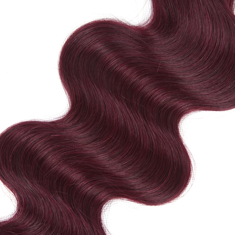 99J# Burgundy Red natural hair bundles wigs extensions Peluca de colores extensiones de cabello y natural humano 100natural