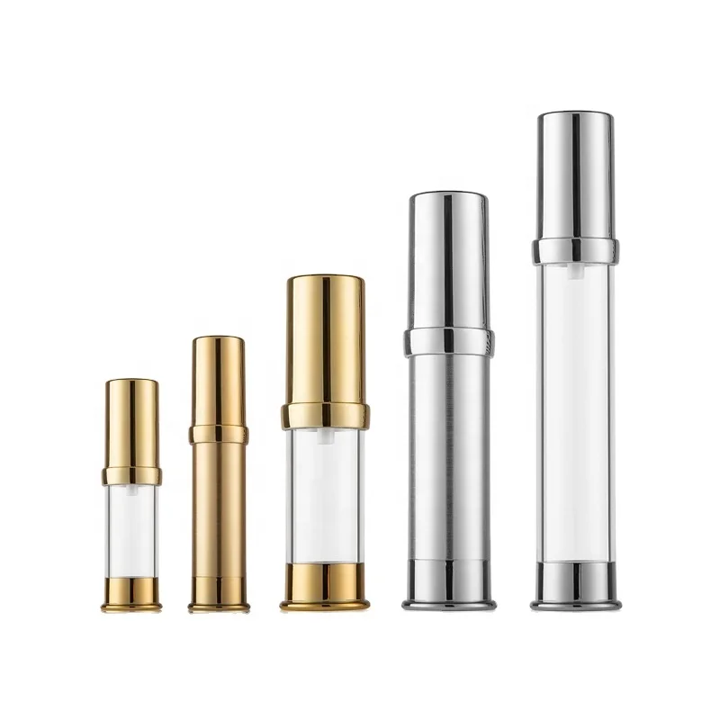 5mL 10mL 15mL 20mL 30mL Cosmetic lotion bottle golden vacuum bottle