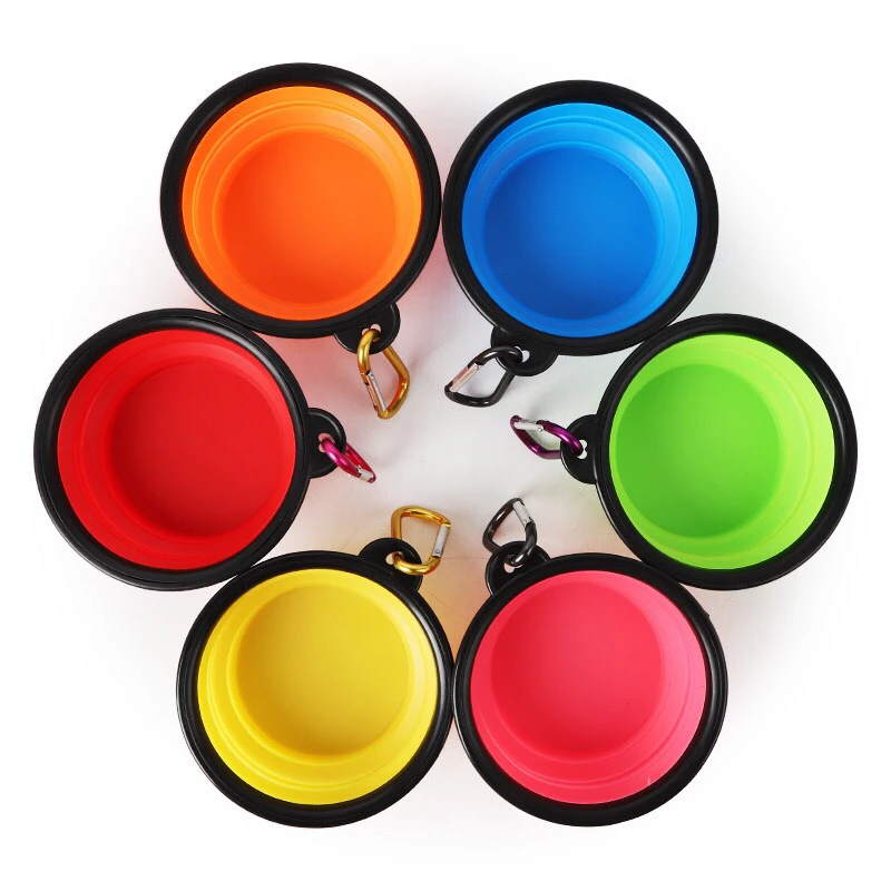 
Free sample collapsible silicone pet bowl travel dog bowl 