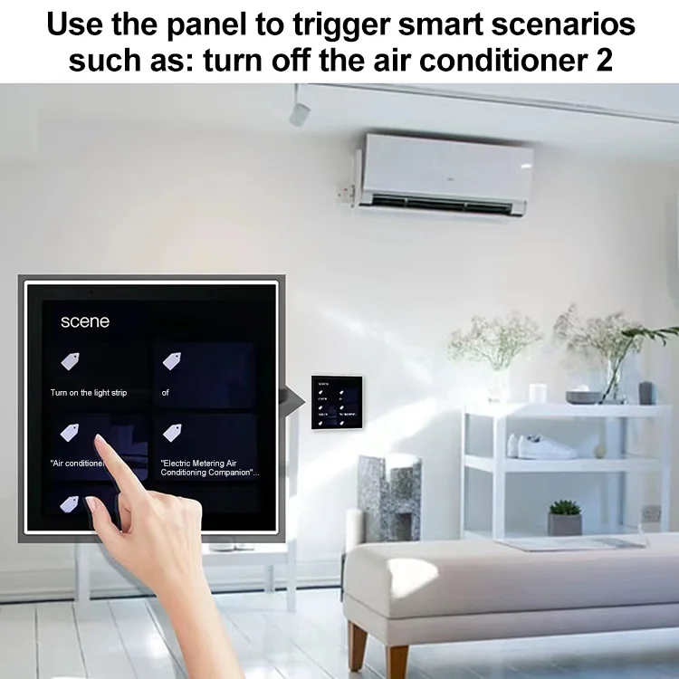 4inch control panel tuya smart home zigbee gateway system smart dimmer switch wall panel up to 100 smart device can be added