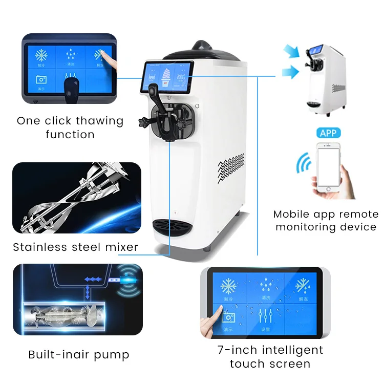 Machine Free Shipping Soft 110v Mini Maker Dairy Milk Rotary Stick 5 Commercial Liquid i Ice Cream Machine For Business