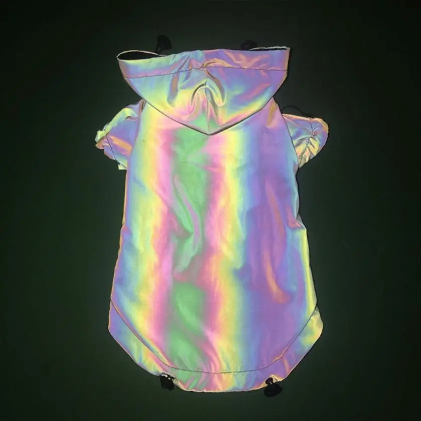 dog clothing rainbow fabric/ pet clothing fabric/glow-at-night pet clothing fabric