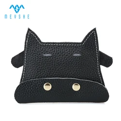 Custom high quality sky blue genuine leather animal buckle coin purse for kids