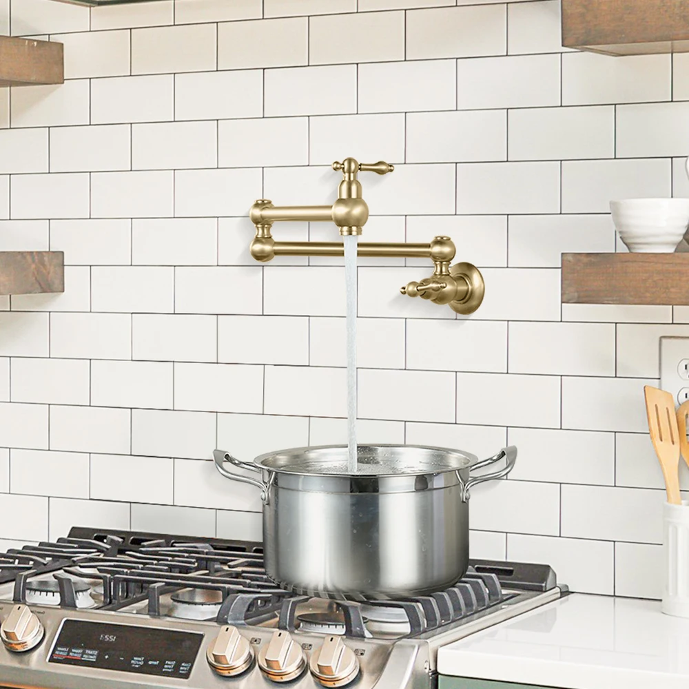 Faucets Mixers&Taps Single Hole Folding Kitchen Faucets Kitchen Taps Brass Pot Filler Faucet Tap