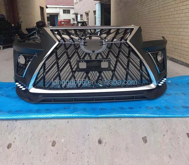 Hot Selling ABS Plastic black Front Bumper Face Body Kits Replacement for Hilux revo & Rocco upgrade to lexus 570