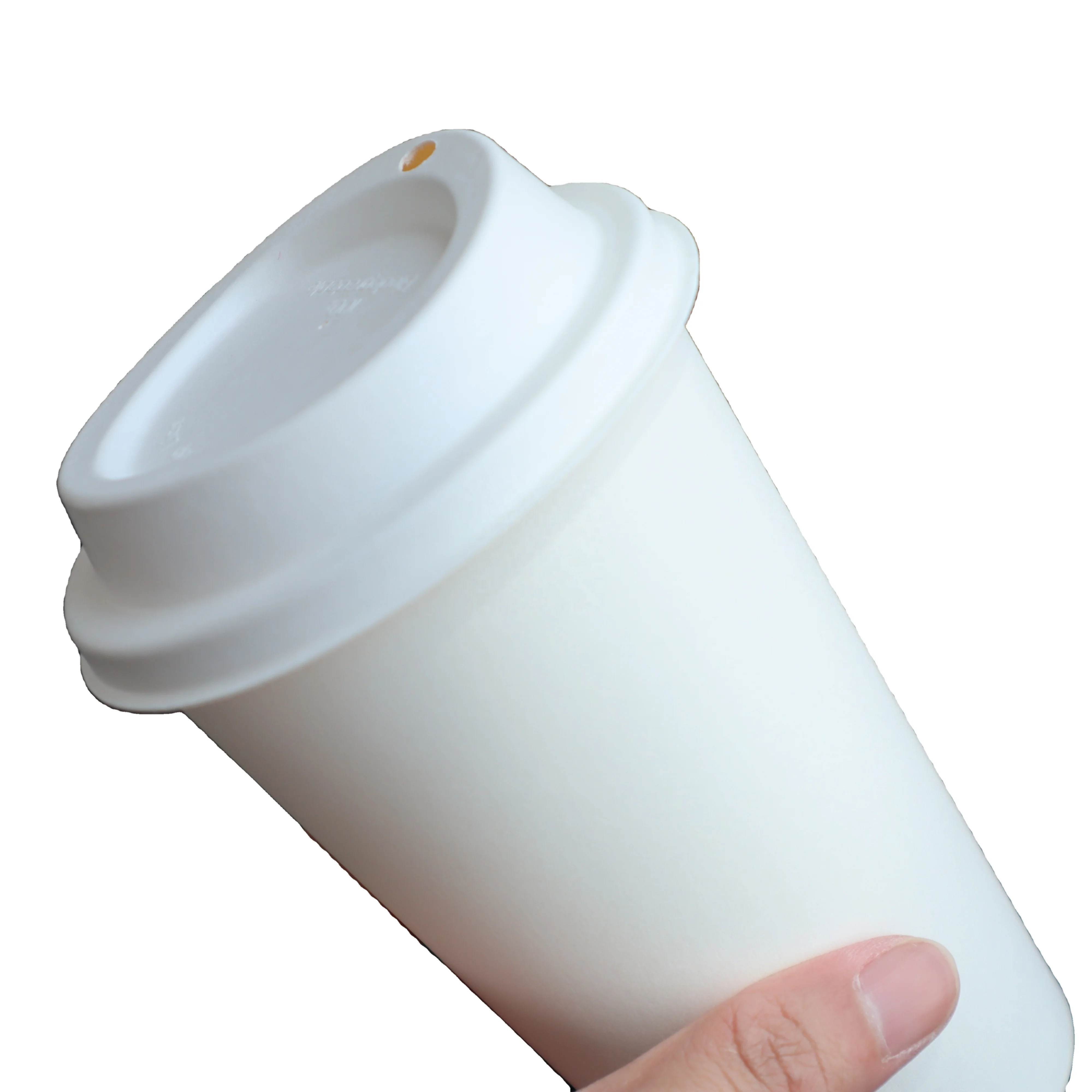 Transparent Cup With White Lid For 10-16 ounce PerfecTouch k Cup Lids