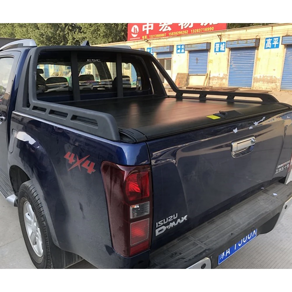 Wholesale aluminum automatic pickup retractable rollup tonneau covers isuzu dmax