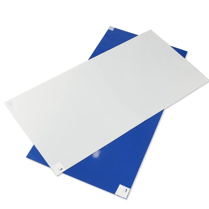 Dust Cleaning Blue ESD Cleanroom Sticky Mat Anti-slip 30 Peelable Layers Self Adhesive Tacky Floor Mat