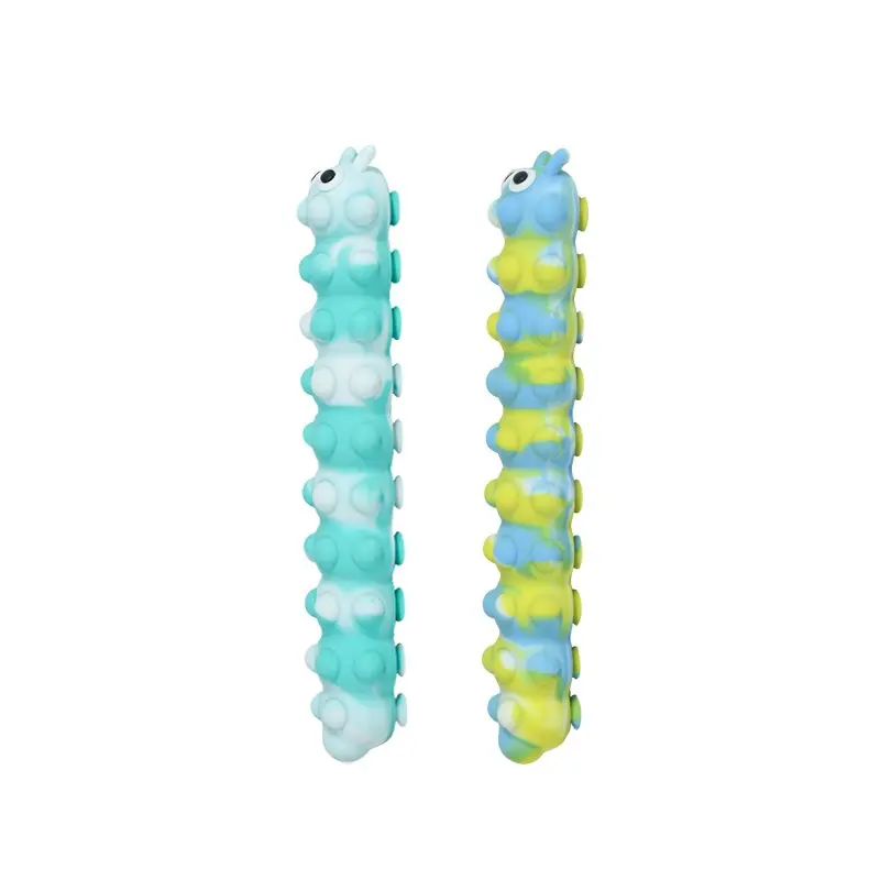 New 3D Squidopop Slug Suction Cup Kid Silicone Bubble Suction Its Push Sensory Fidgets Squeeze Toys