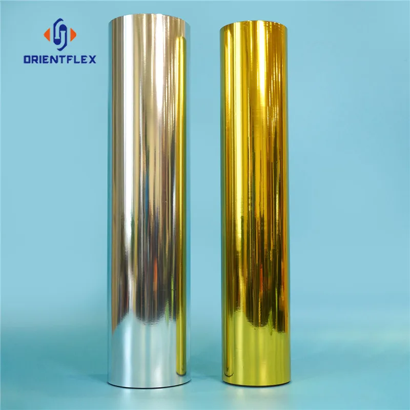 8 Micron 12 Micron Yellow Color Pet Metallized Mylar Polyester Film Roll