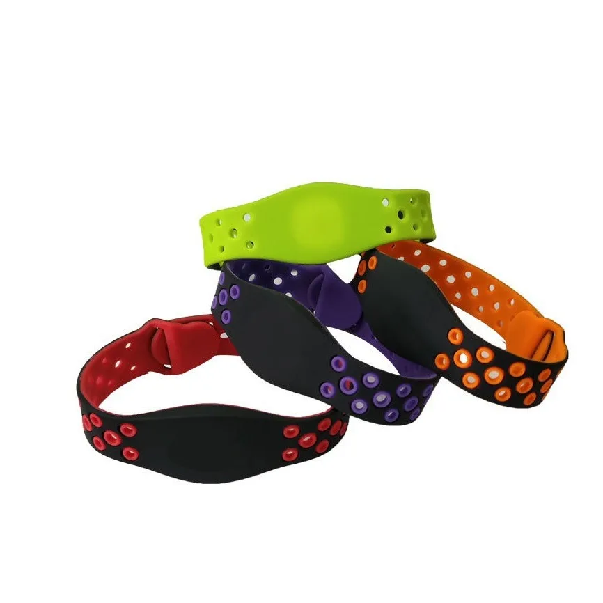 Waterproof rfid wristband access control card cashless bracelets elastic band fashion bracelets wristband custom