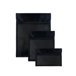2022 New Style Fire Proof Water Resistant Document Bag with zipper Silicone Coated fiberglass Envelope Pouch fireproof bags
