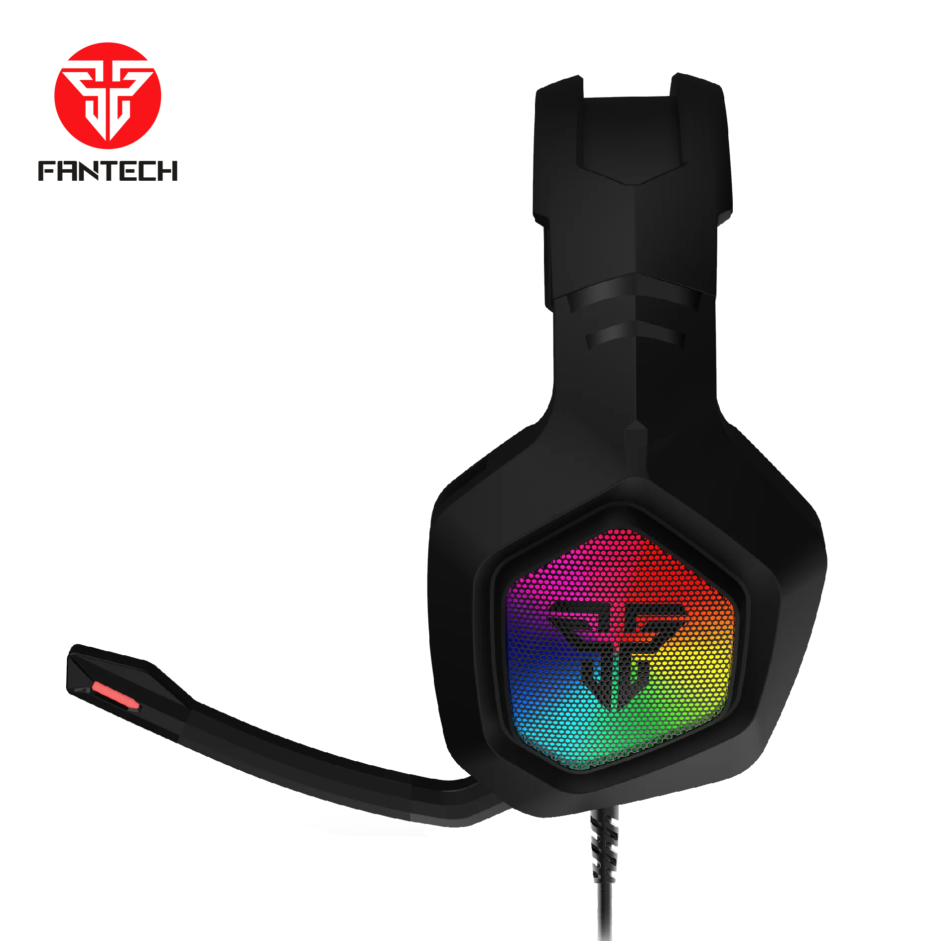 Fantech MH83 Adjustable Over Ear Gaming Headphone  RGB Light Noise Cancelling Gaming Headset 7.1