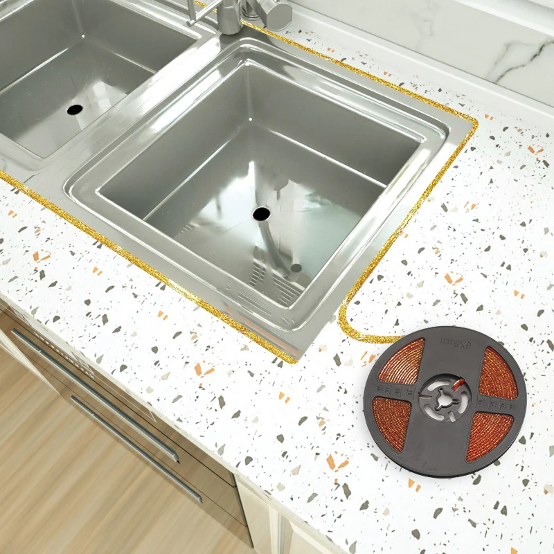 Self-adhesive Ceramic 6m Tile Gap Sticker Bathroom Kitchen Mildewproof Waterproof Edges Sealing Tape Caulk Strip Tape Home Decor