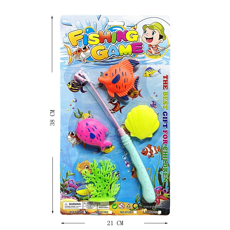 Hot Selling Factory Price Pretend Play Gift Fishing Game Toy Funny Magnetic Fish Toy Bath Baby Fishing Set plastic Toys For Kids