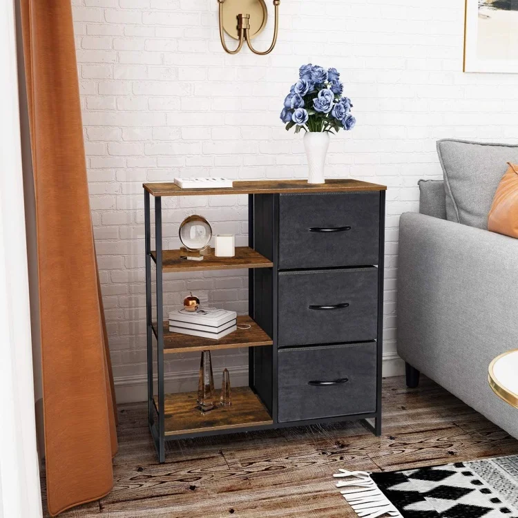 Modern fabric Dresser Organizers and storage Living Room Cabinet With Drawer