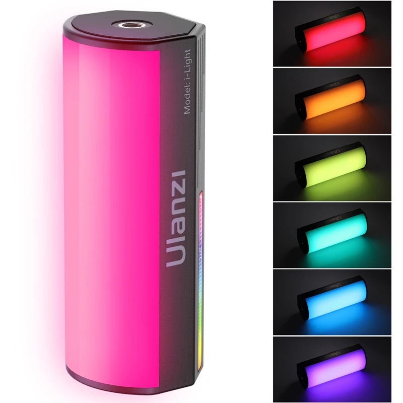 Светодиодный светильник Ulanzi i-Light RGB со встроенным литиевым аккумулятором компактная Светодиодная лампа с магнитной трубкой для видеосъемки портативная камеры Canon Nikon