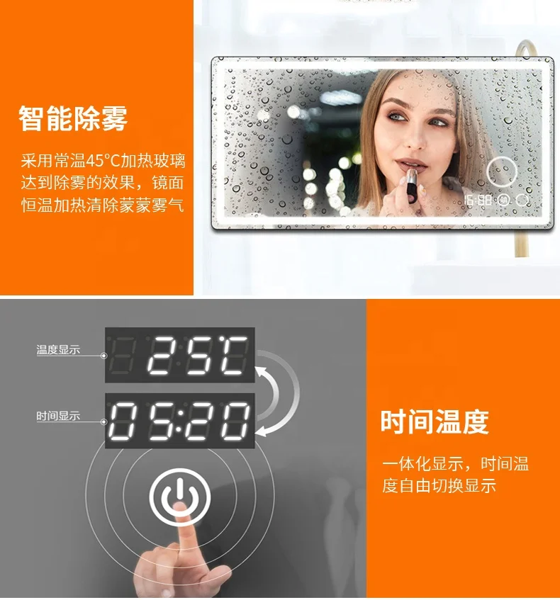 Hot seller power supply driver led light touch sensor switch illuminated smart bathroom mirror touch switch