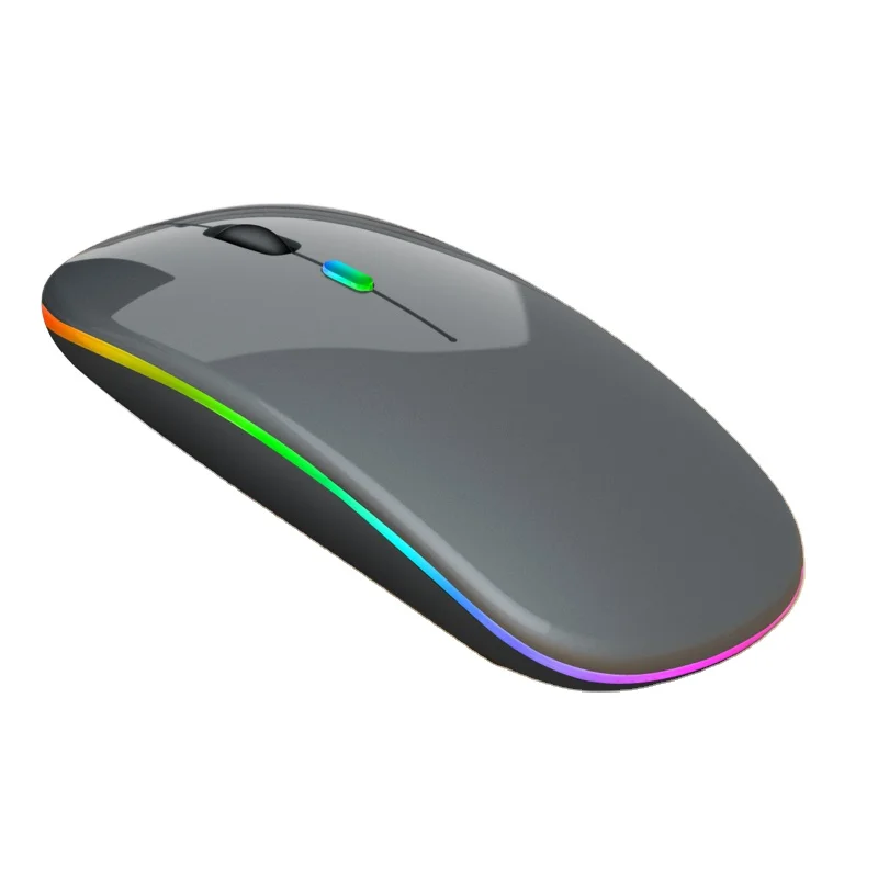 
Laser LED Lighted RGB Rechargeable Dual Mode Wireless Bluetooth Mouse 