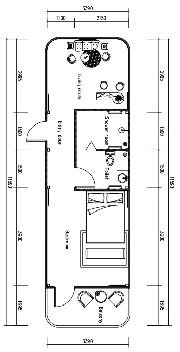 Made in China new luxury fully furnished 20ft 30ft 40ft container moving capsule Hotel House Capsule Home