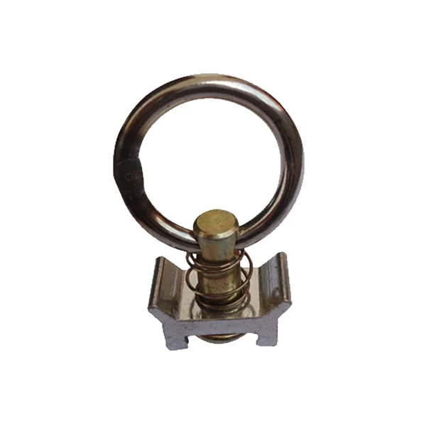 L Track Accessories Single Stud Fitting with Stainless Steel Round Ring for Air Cargo Tie Down Heavy Duty Ring